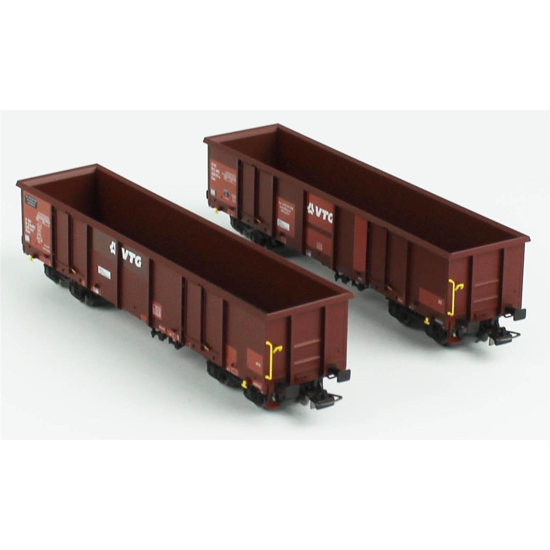 Piko (Expert) 58279 1/87 Ölçek, 2 Adet Eaos Gondol Tipi CH, VTG 6.Dönem, Model Tren Yük Vagonu