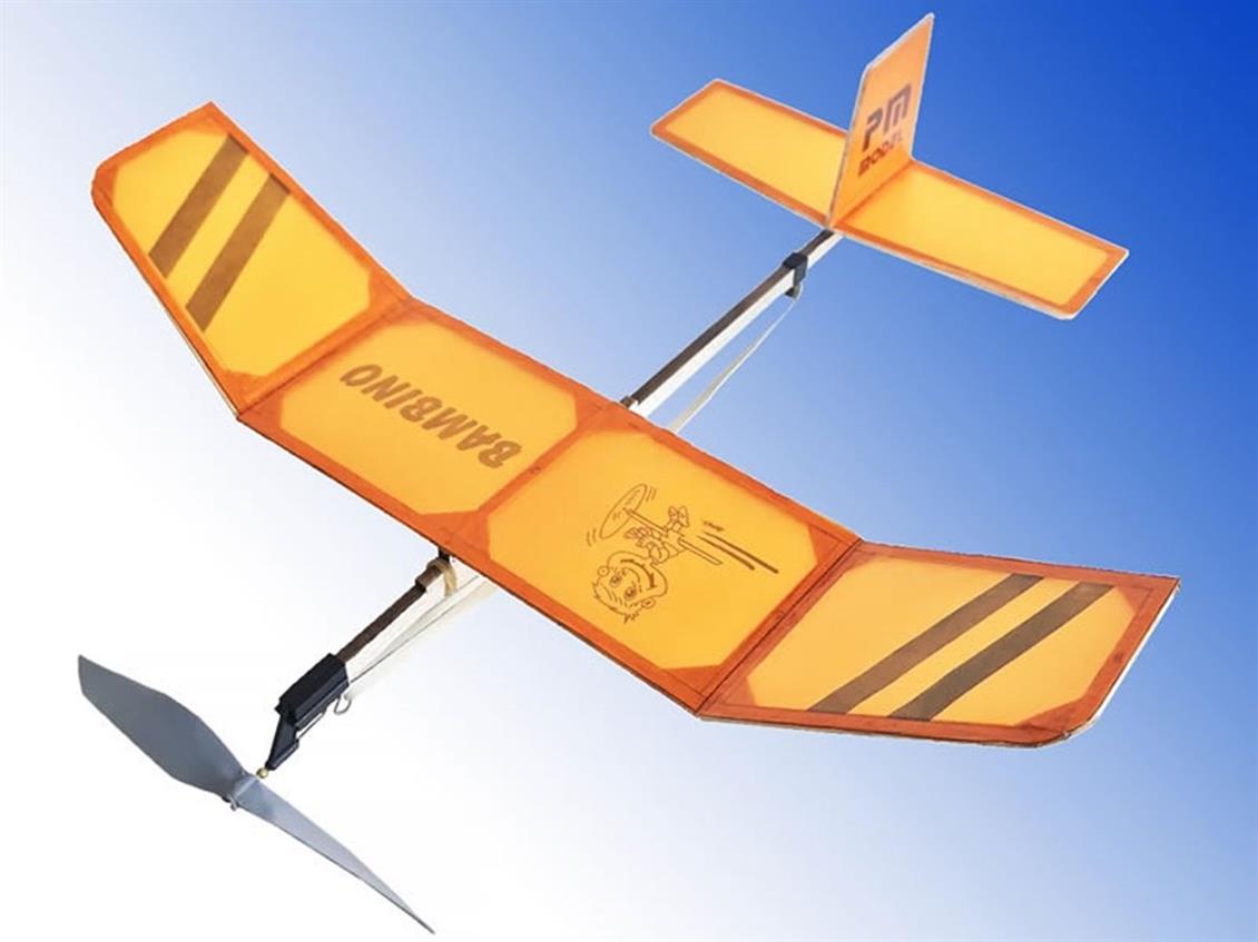 PM Model 1003 BAMBINO, Laser Kesim, Lastik motorlu, Çubuk Gövdeli, Demonte Serbest Uçuş Modeli