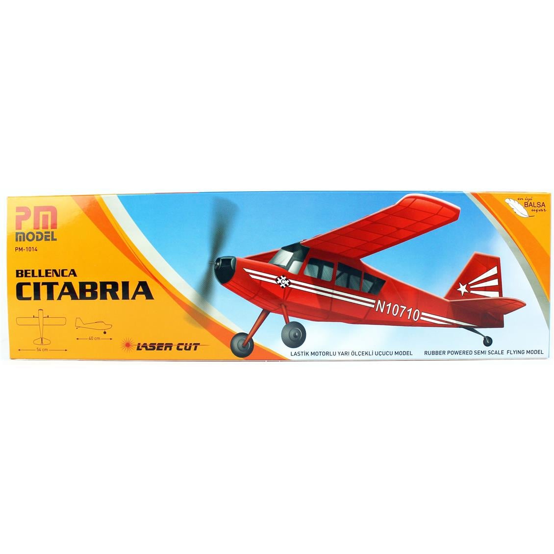 PM Model 1014 Bellenca Citabria, Lastik Motorlu Demonte Serbest Uçuş Modeli