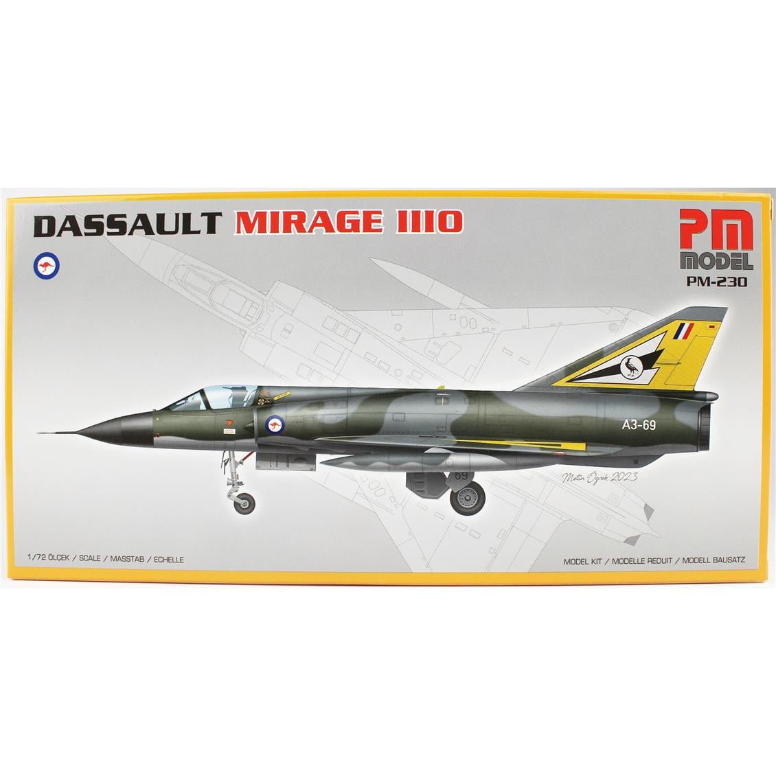 PM Model 230 1/72 Mirage Dassault III O Avcı Uçağı Plastik Model Kiti