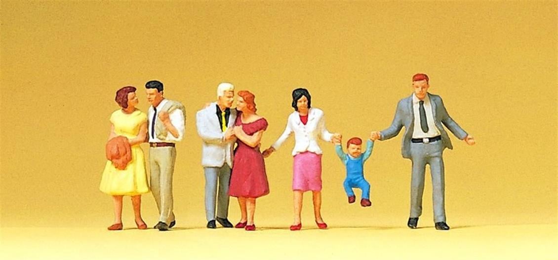 Preiser 10514 1/87 Ölçek gehende paare Figürleri