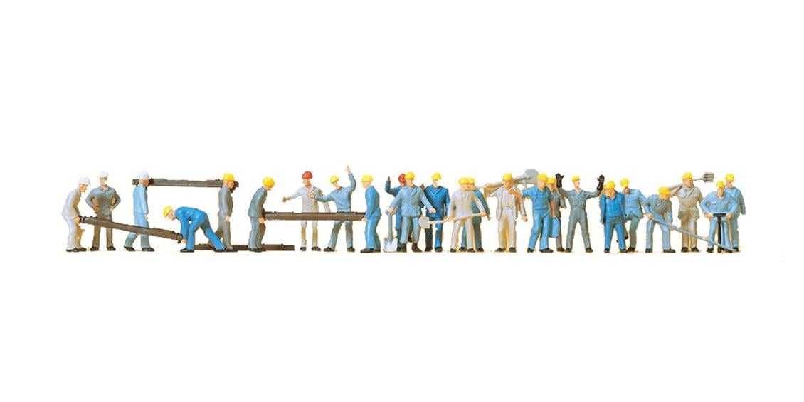 Preiser 14403 1/87 Ölçek gleisbauarbeiter. 24 figuren Figürleri