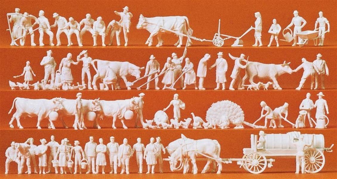 Preiser 16354 1/87 Ölçek kasaba figür ve eşyaları - boyasız 52 a Figürleri