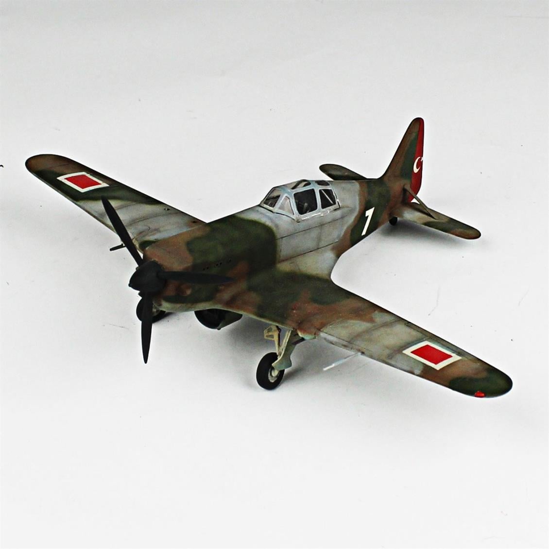 QD116 1/48 MS-406 Sergilemeye Hazır Plastik Uçak Maketi