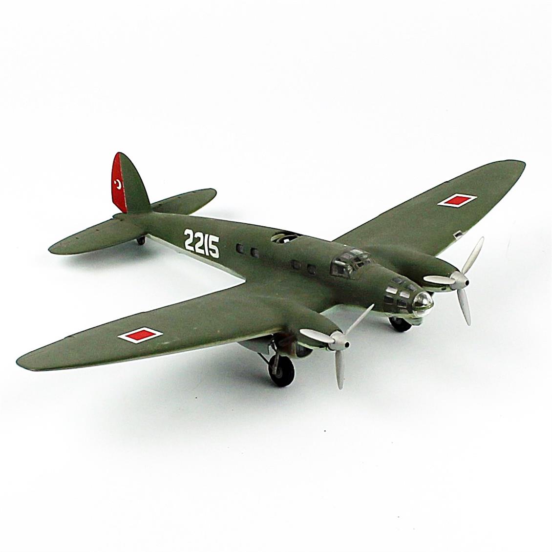 QD187 1/72 Ölçek, HE-111 E, Türk Hv. Kuv., Sergilemeye Hazır Savaşl Uçağı Modeli