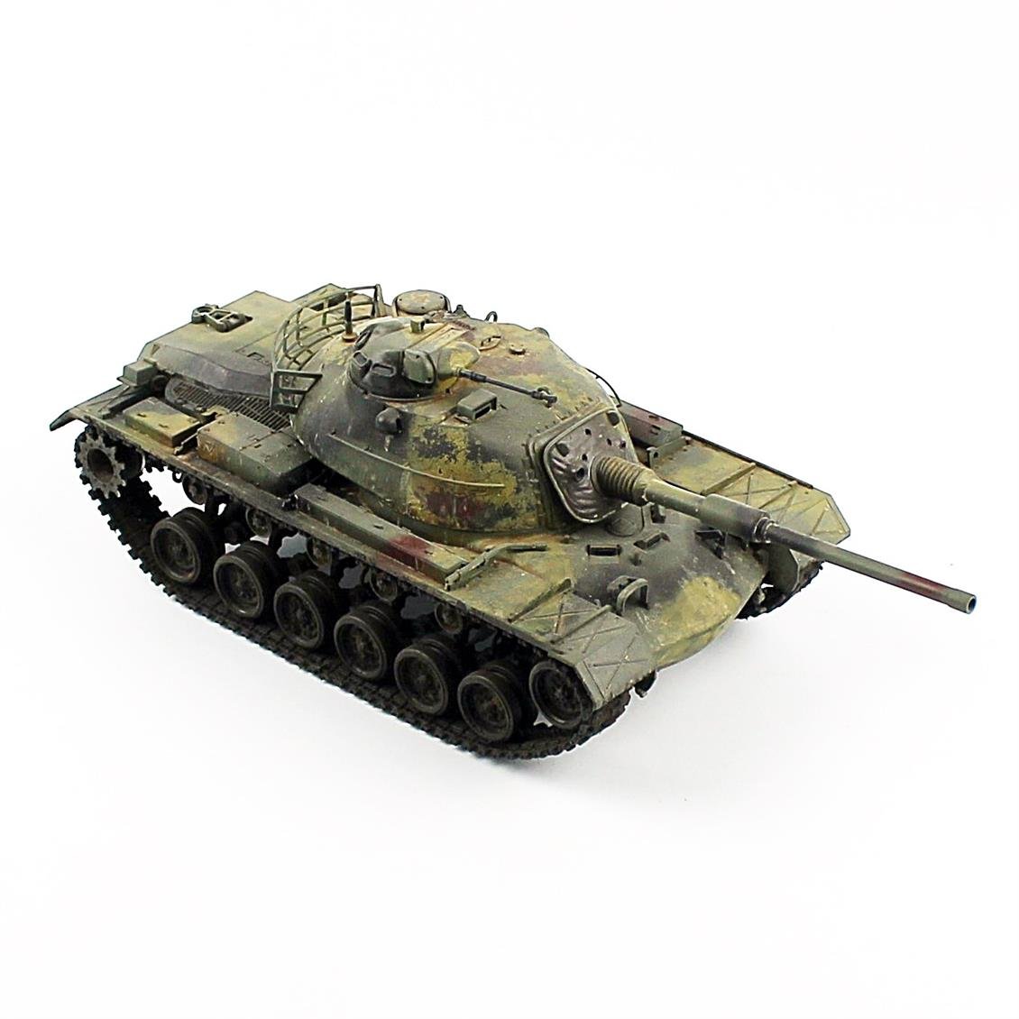 QD285 1/35 Ölçek, M48A2 us Kara Kuv., Sergilemeye Hazır Plastik Tank Modeli