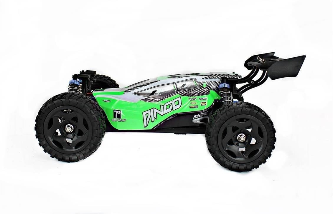 Remo 1655 1/16 Elektrikli 4WD Off Road Buggy (Dingo) Yeşil Kaportal, Fırçasız Motorlu, 7.4V 1500Mah Li-Po Pilli, Uzaktan Kumand