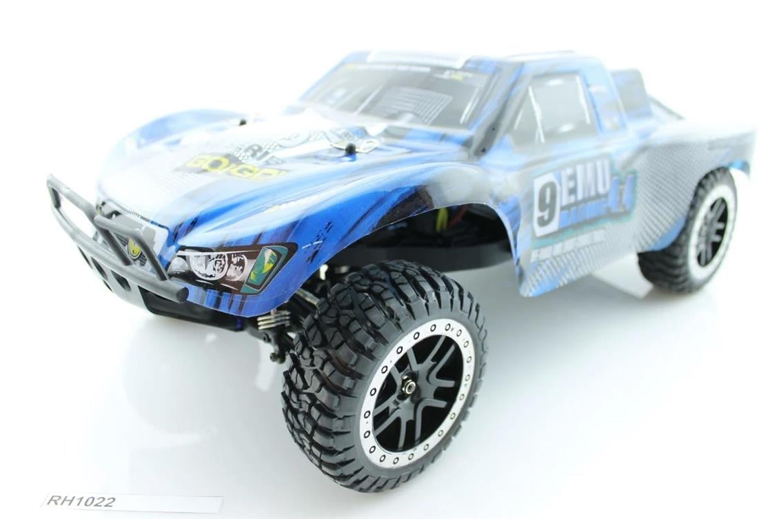 Remo 8025 1/8 Elektrikli 4WD Off Road Short Course (9 EMU) Mavi Kaportalı, Fırçasız Motorlu, 7.4V 3300Mah Li-Po Pilli, Uzaktan