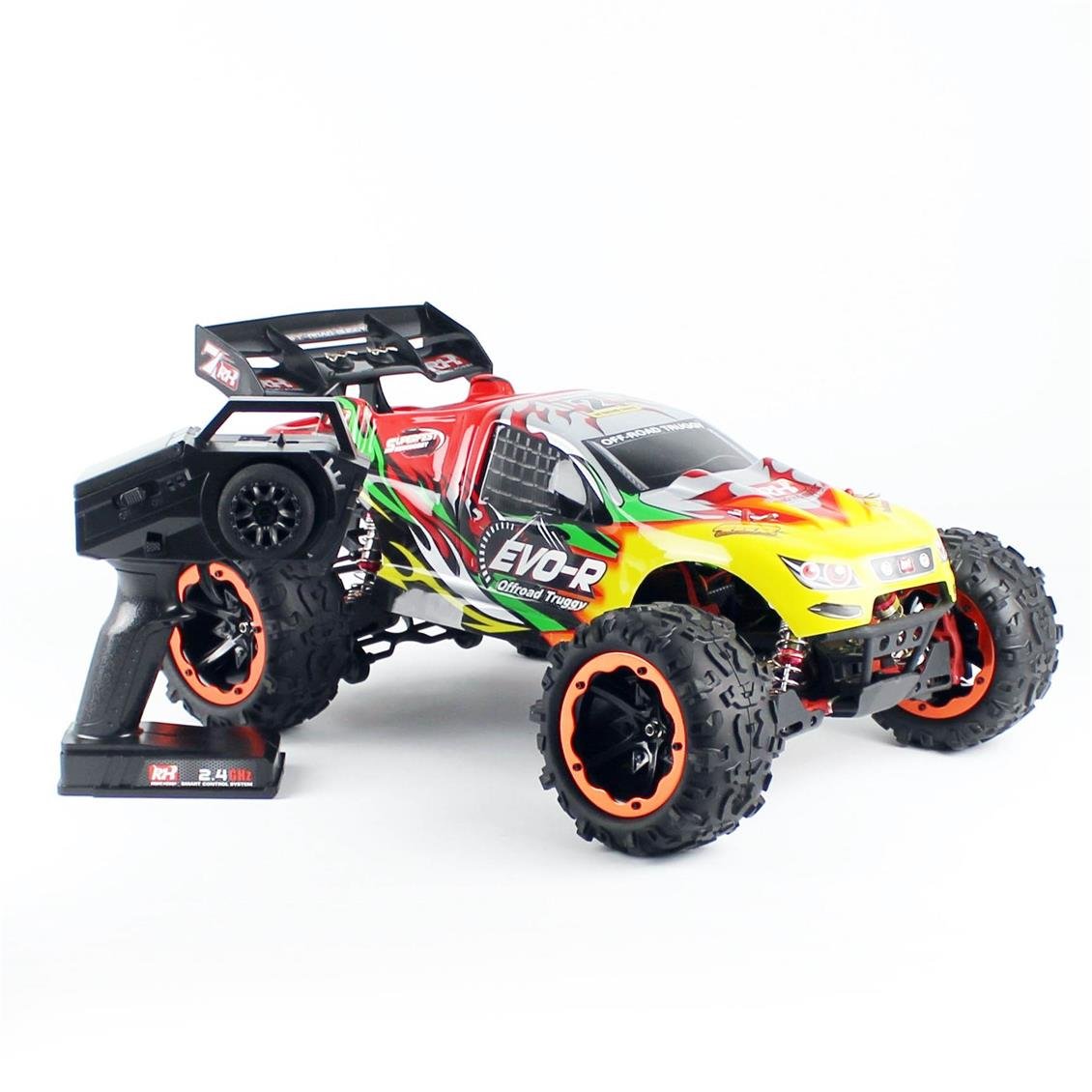 Remo 8066 1/8 Ölçek, 4WD Off Road Truggy Truck, Kırmızı Fırçasız Motorlu, 7.4V 4200mAh Li-Po Pilli, 2.4Ghz Kumandalı Model Araç