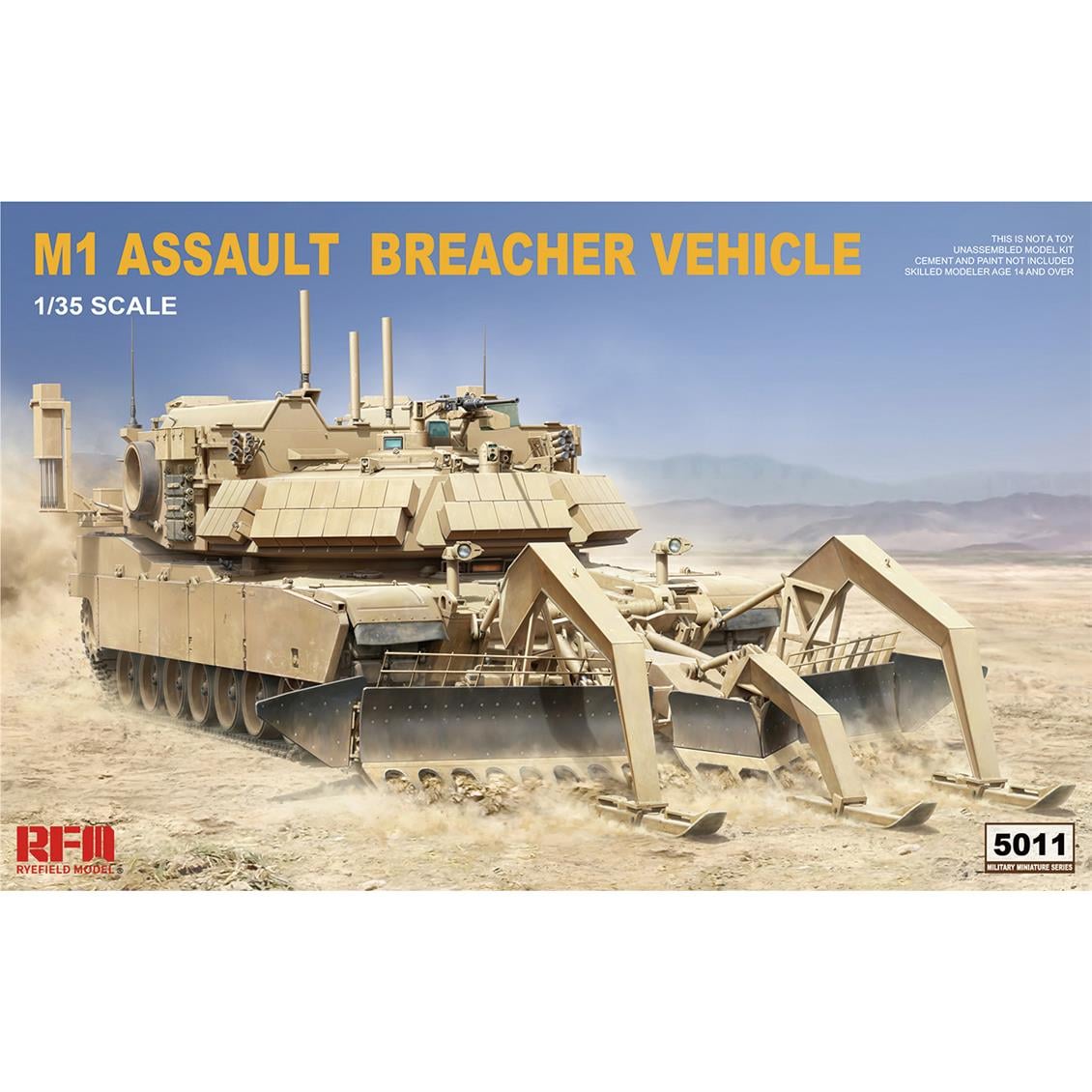 RFM 5011 1/35 Ölçek M1 ABV Mayın Temizleme Aparatlı, Taarruz İhlal Tankı Plastik Model Kiti