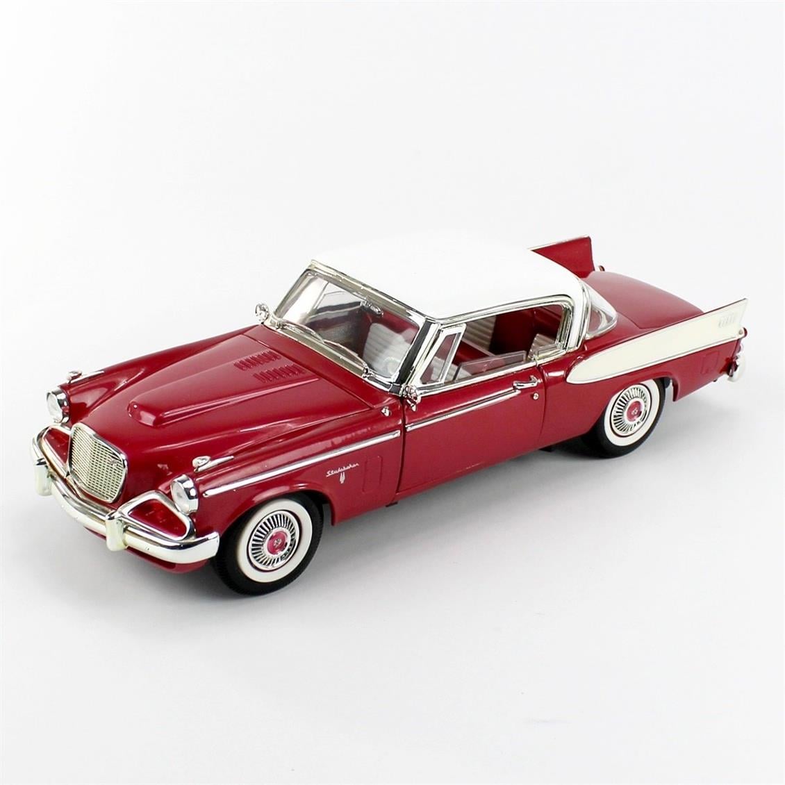 Road Signature 20018 1/18 1958 Studebaker Golden Hawk, Claret, Sergilemeye Hazır Metal Araba Modeli