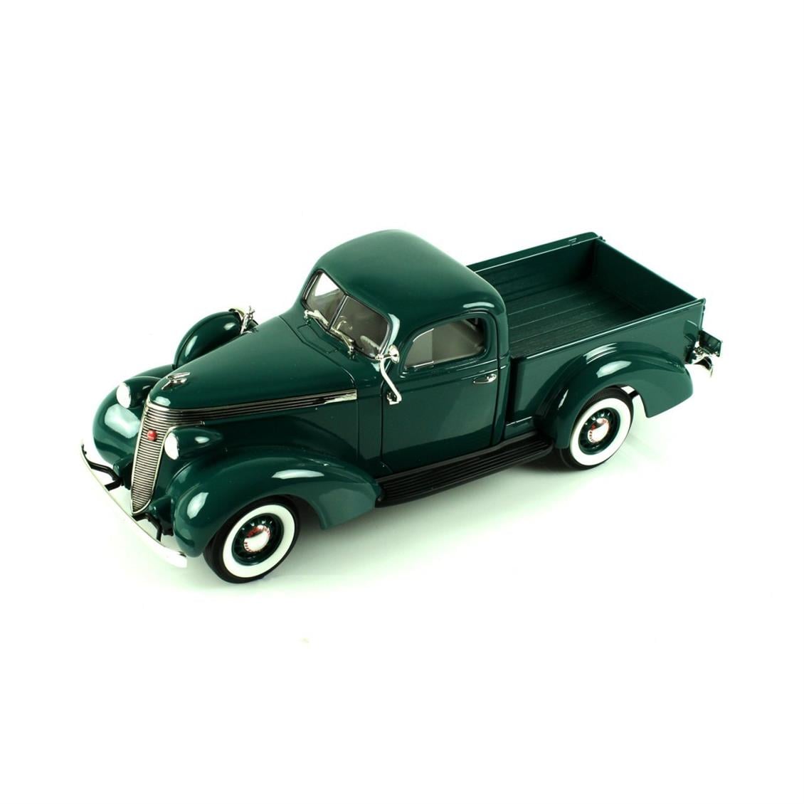 Road Signature 92458 1/18 1937 Studebaker Coupe Express Pickup, Green, Sergilemeye Hazır Metal Araba Modeli