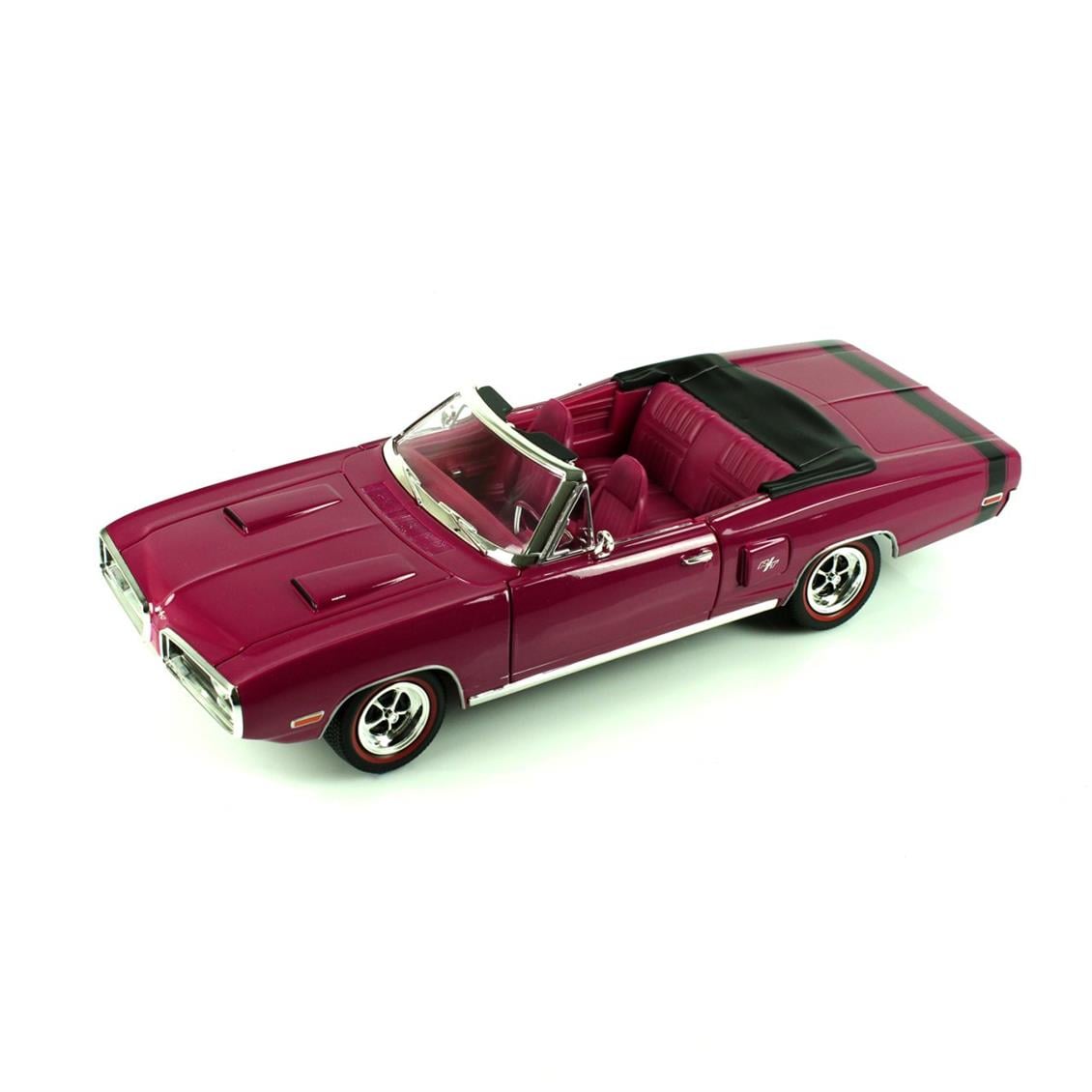 Road Signature 92548 1/18 1970 Dodge Coronet R/T, Purple, Sergilemeye Hazır Metal Araba Modeli