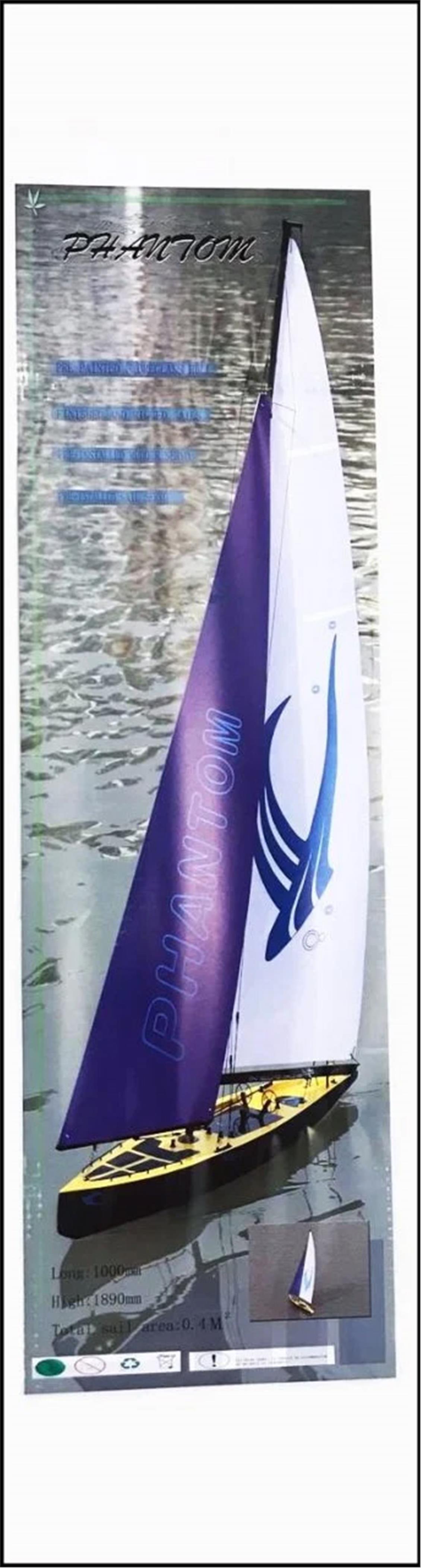 Shunbo F-06 Phantom 1000mm. Kompozit Gövdeli Uzaktan Kumandalı Yelkenli Tekne