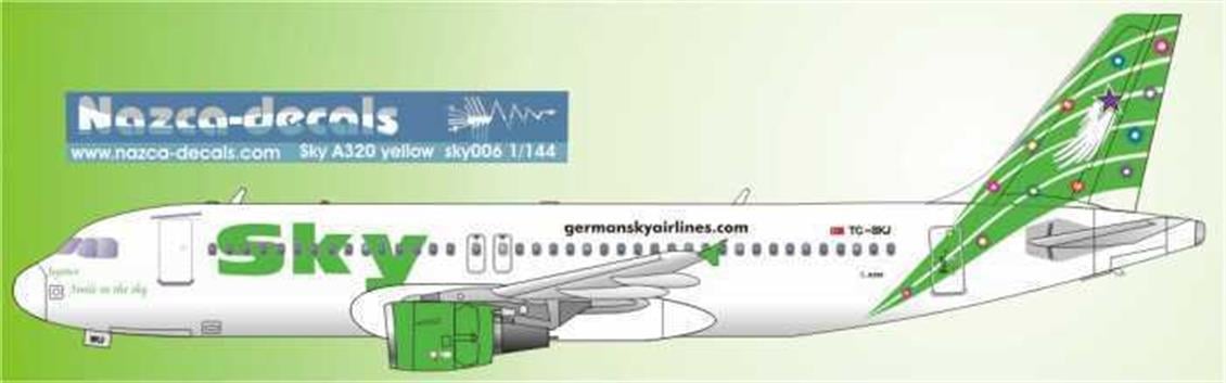 SKY007 1/144 SKY A320 GREEN          