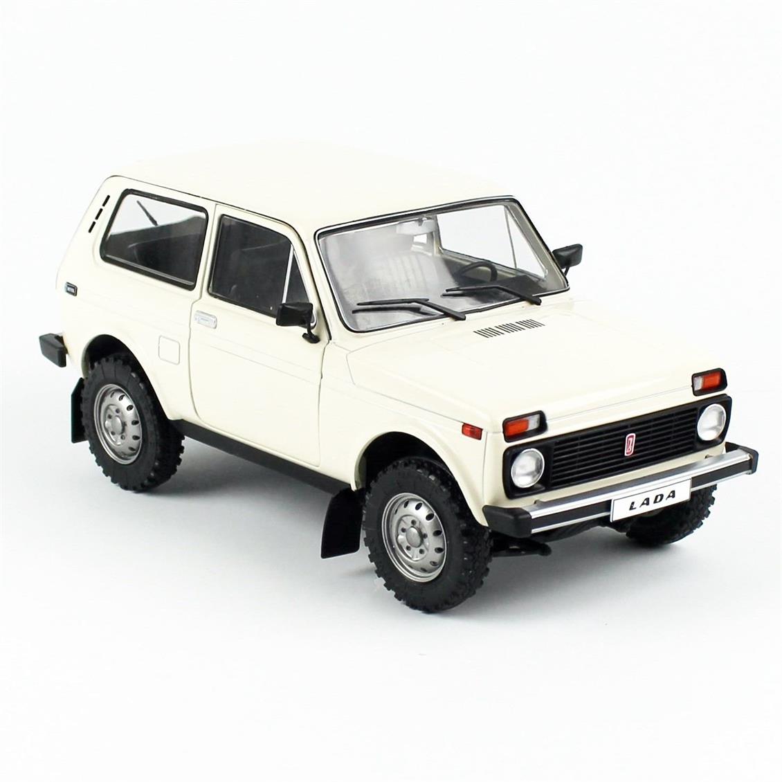 Solido 1807301 1/18 Ölçek 1980 Lada Niva, Krem Beyaz, Sergilemeye Hazır Metal Araba Modeli