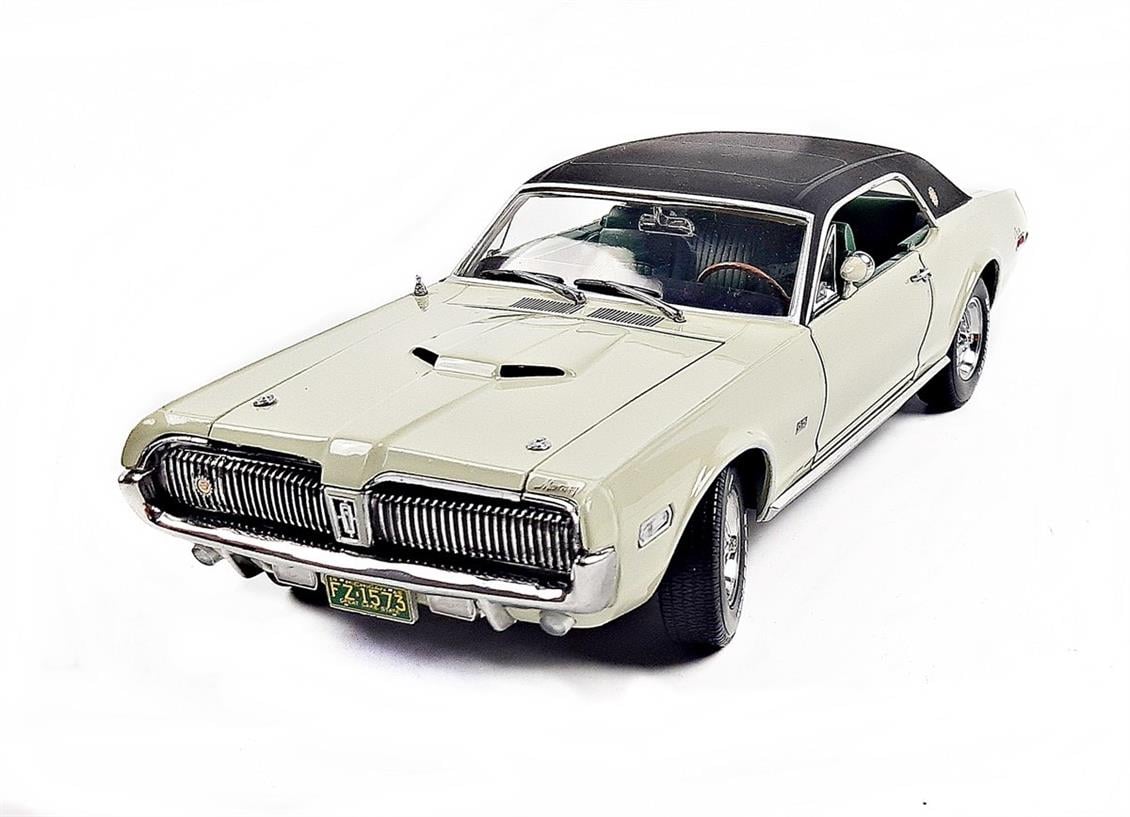 Sunstar 1573 1/18 1968 Mercury Cougar XR7G, Seafoam Green, Sergilemeye Hazır Metal Araba Modeli