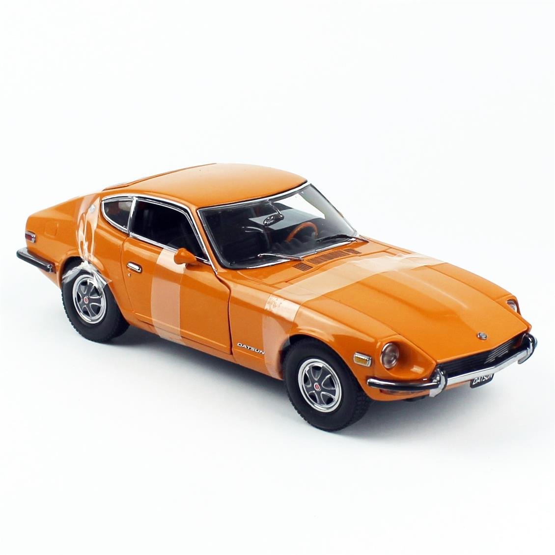 Sunstar 3511 1/18 Ölçek, 1972 Datsun 240Z, Turuncu, Sergilemeye Hazır Metal Araba Modeli