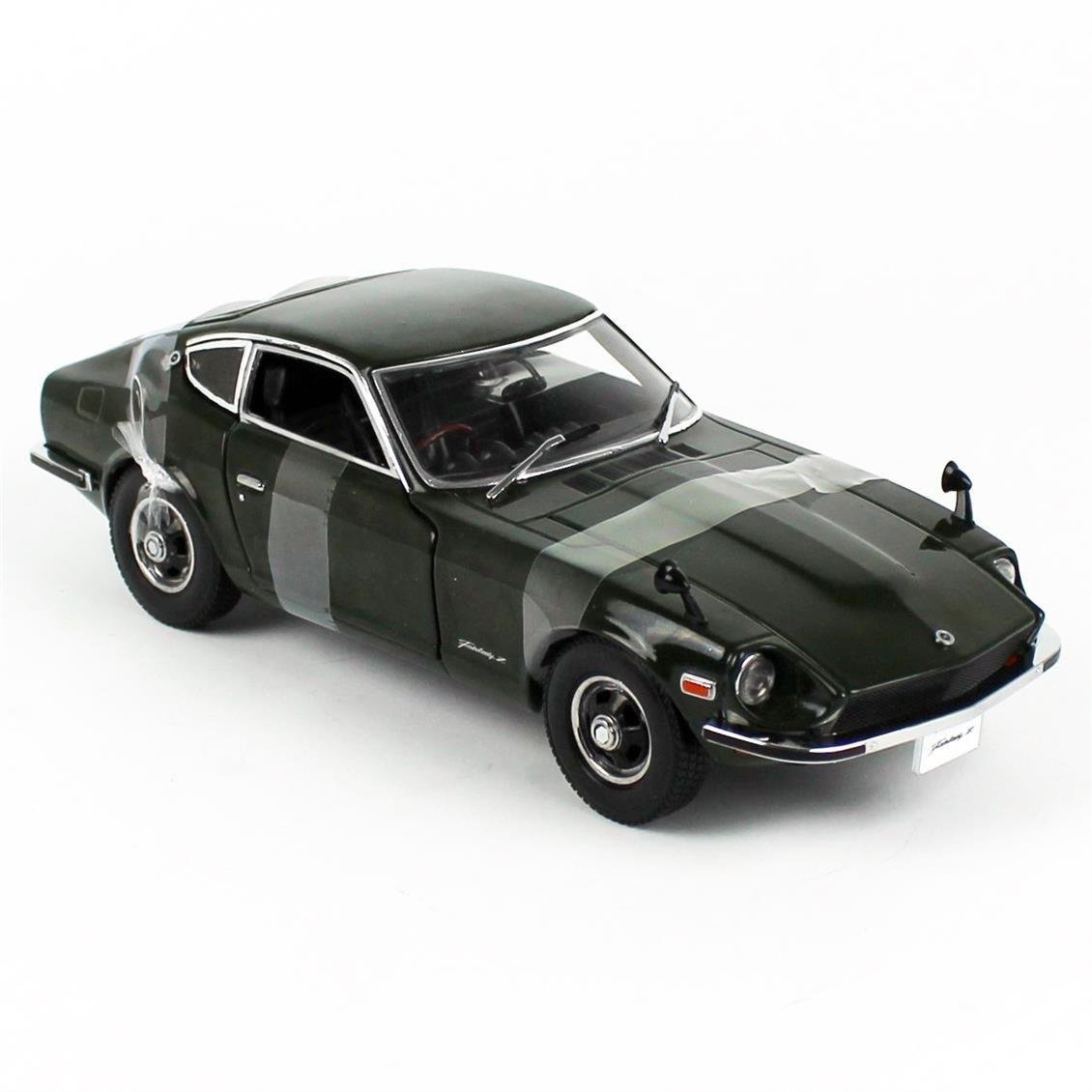 Sunstar 3514 1/18 Ölçek, 1970 Fairlady Z (S30), Koyu Yeşil, Sergilemeye Hazır Metal Ralli Araba Modeli