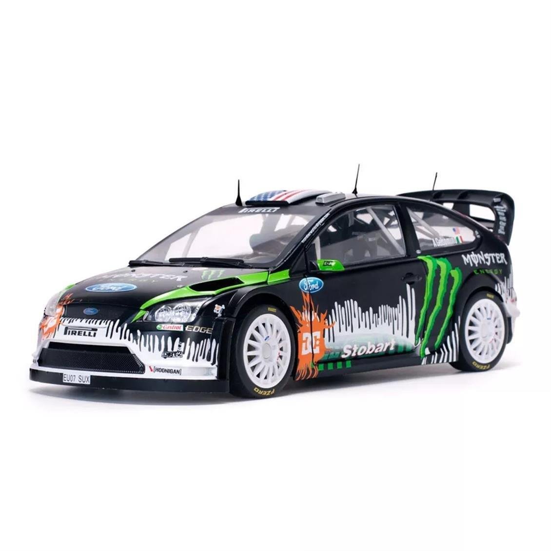 Sunstar 3956 1/18 Ölçek, Ford Focus RS, Ken Block, 2010 Rallyday, Sergilemeye Hazır Metal Araba Modeli