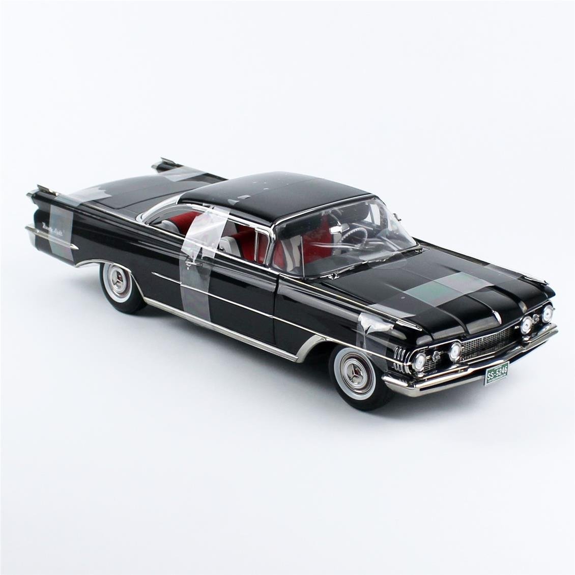 Sunstar 5246 1/18 Ölçek, 1959 Oldsmobile-98, Hard Top, Ebony Siyah, Sergilemeye Hazır Metal Araba Modeli