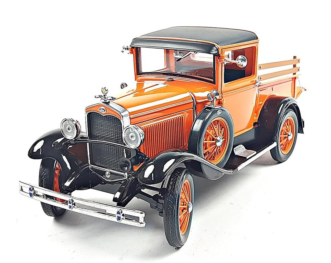 Sunstar 6116 1/18 1931 Ford Model A Pickup, Pegex Orange, Sergilemeye Hazır Metal Kamyonet Modeli
