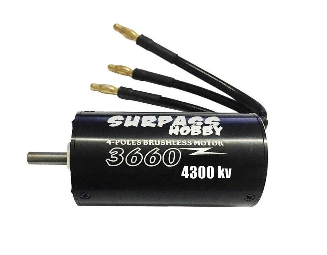 Surpass SP-036600-21 3660 ROCKET 4300KV Sensörsüz,Su Geçirmez Fırçasız Motor
