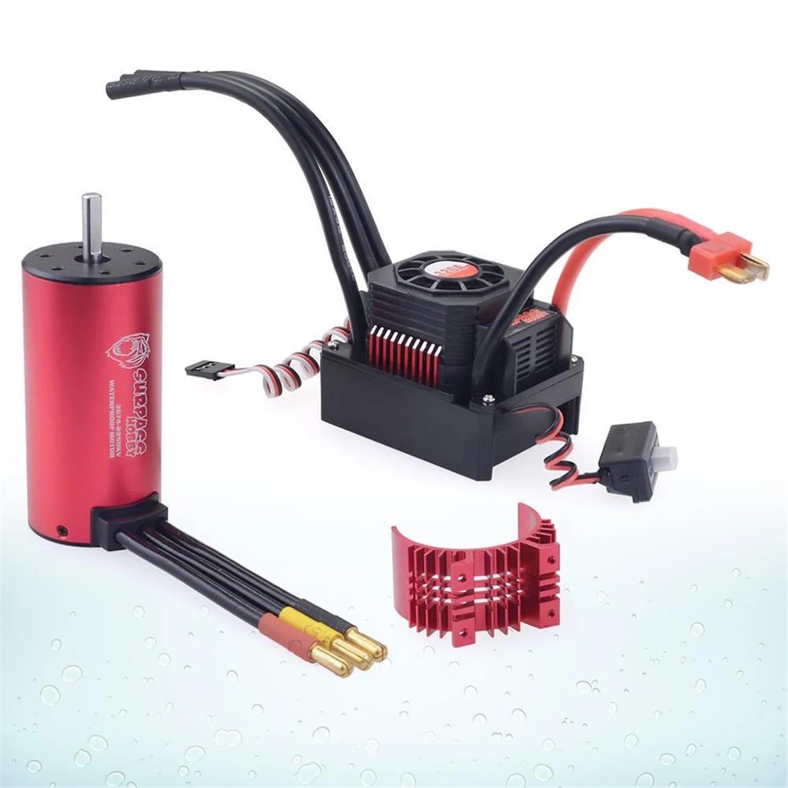 Surpass SP-236700-01 3670 Fırçasız 2650KV Motor,Motor Soğutucu ve 120A Hız Kontrol Su Geçirmez Kombo Set