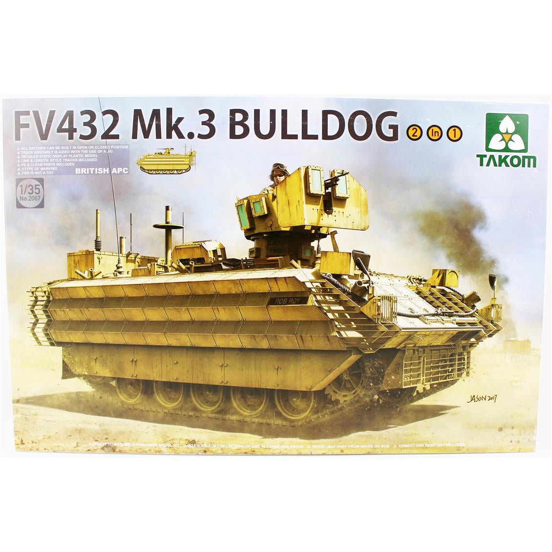 Takom 2067 1/35 Ölçek, İngiliz APC FV432 Mk.3 Bulldog Tankı, (2 in 1), Plastik Model Kiti