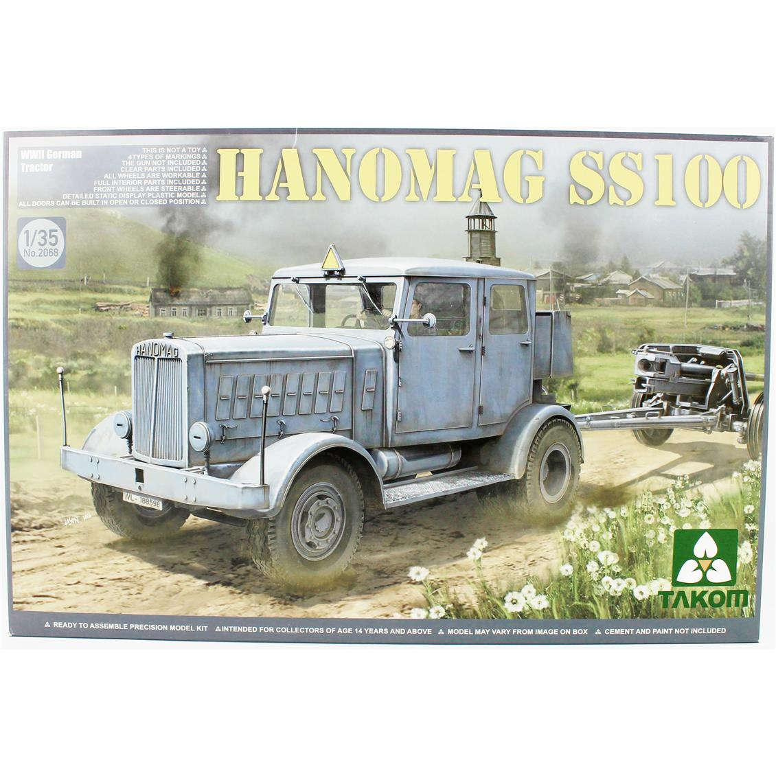 Takom 2068 1/35 Ölçek, Alman Hanomag SS100 Çekici, Plastik Model Kiti