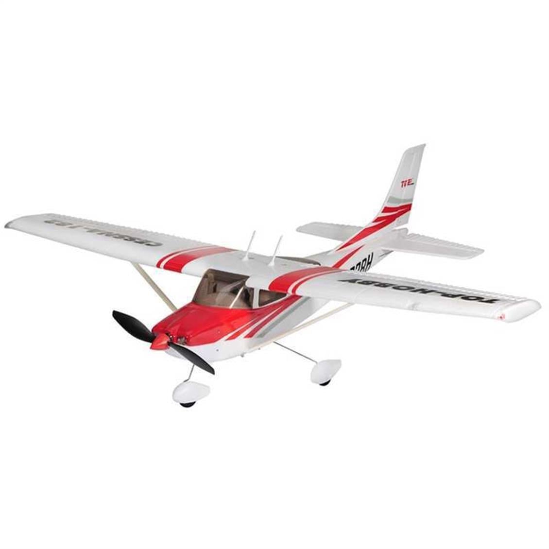 TopRC 003C Cessna 182, 400 Class, Kırmızı, LED Işıklı, Brushless 1200KV Motorlu, 20A ESC, 11.1V 1300 Mah Li-Po Pilli, 4 Kanallı