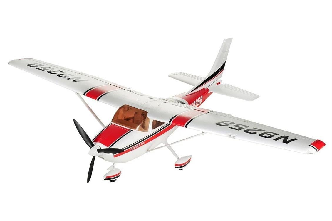 TopRC 094C Cessna 182, Kırmızı, Flaplı, LED Işıklı, Brushless 900KV Motorlu, 3 A ESC, 11.1V 2200 Mah Li-Po Pilli, 6 Kanallı Uz