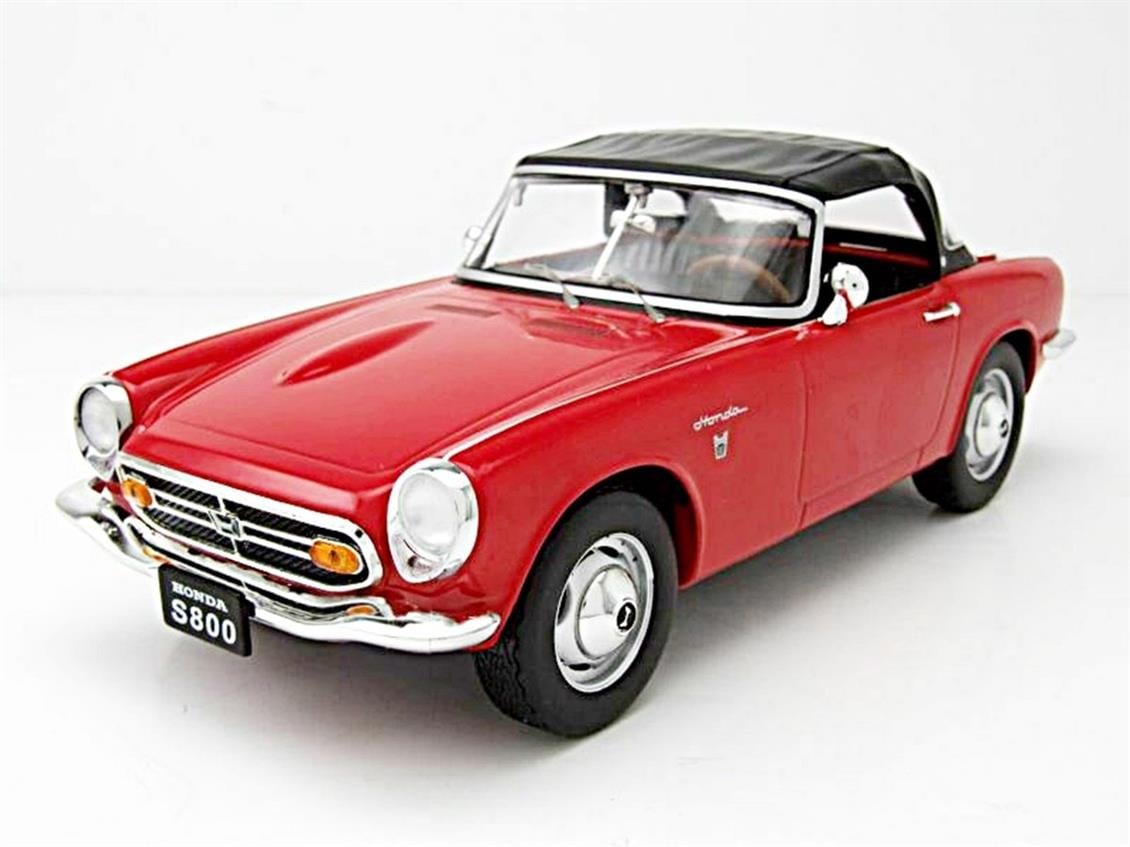 Triple9 Collection 1800190 1/18 1966 Honda S 800, Kırmızı, Sergilemeye Hazır Metal Araba Modeli