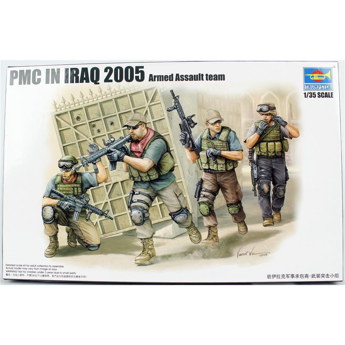 Trumpeter 00419 1/35 Ölçek PMC Saldırı Timi ırak'ta (2005) Figürleri Plastik Model Kiti