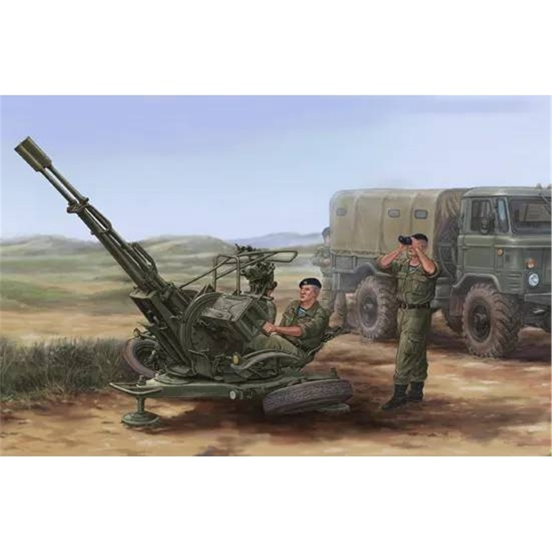 Trumpeter 02348 1/35 Ölçek, Russian ZU-23-2, Uçaksavar Topu Plastik Model Kiti