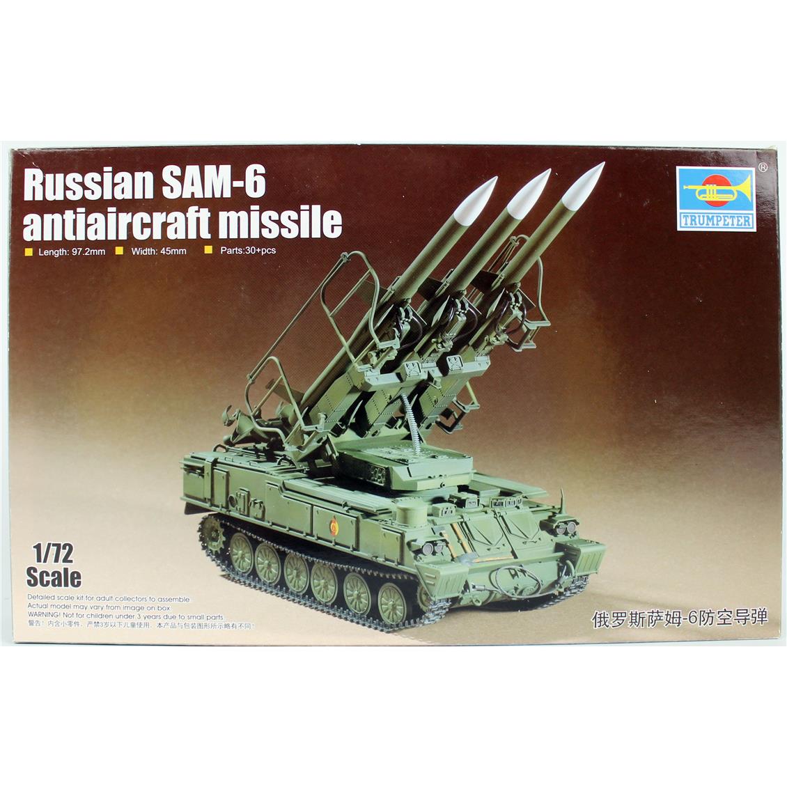 Trumpeter 07109 1/72 Ölçek Rus SAM-6 Uçaksavar Füzesi, Plastik Model Kiti