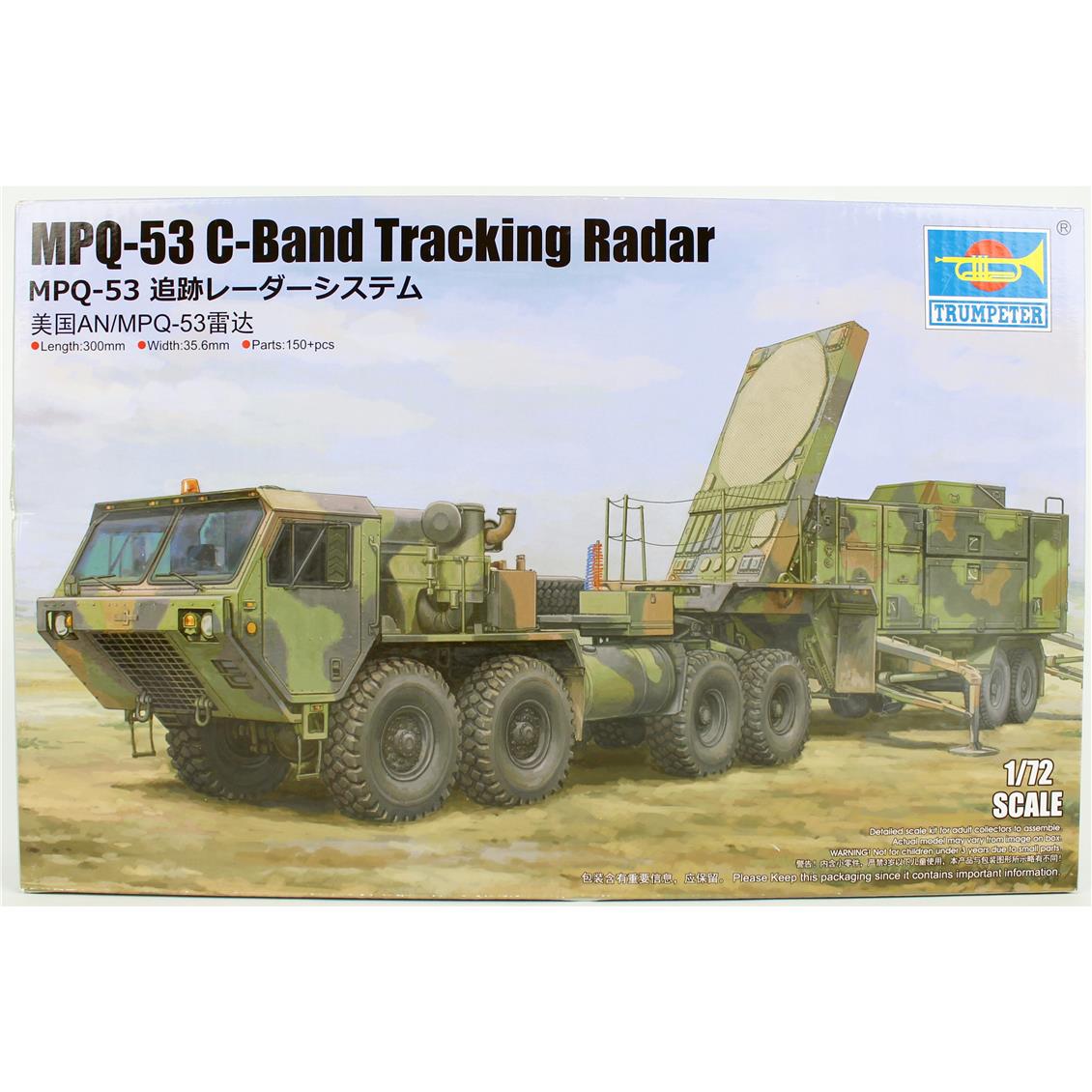 Trumpeter 07159 1/72 Ölçek MPQ-53 C-Band Takip Radarı, Plastik Model Kiti