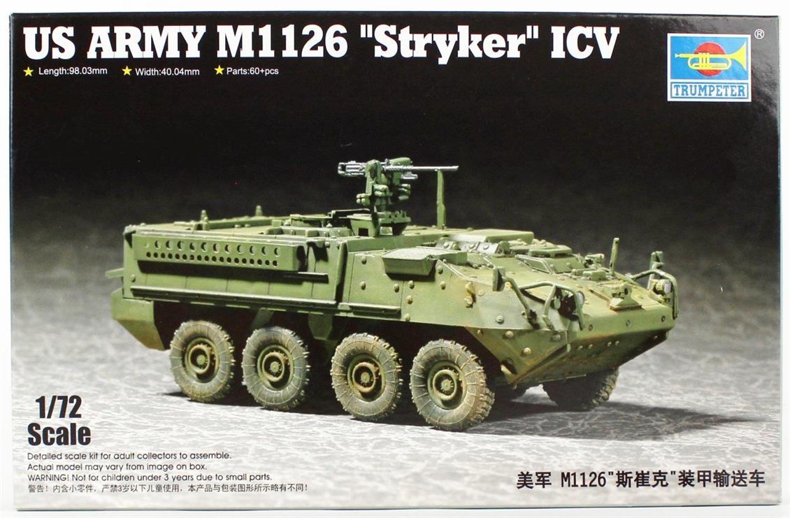 Trumpeter 07255 1/72 Stryker Hafif Zırhlı Araç (ICV) Demonte Plastik Maketi