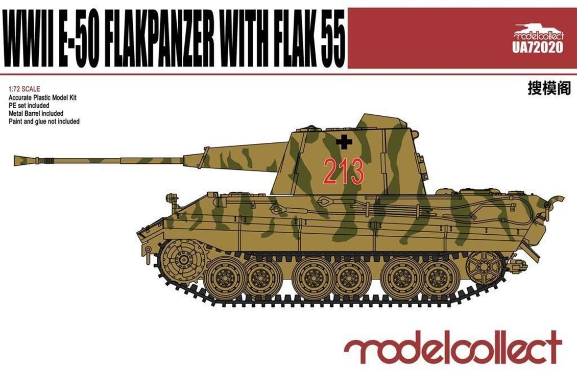UA72020 1/72 Germany WWII E-50 Flakpanzer with FLA