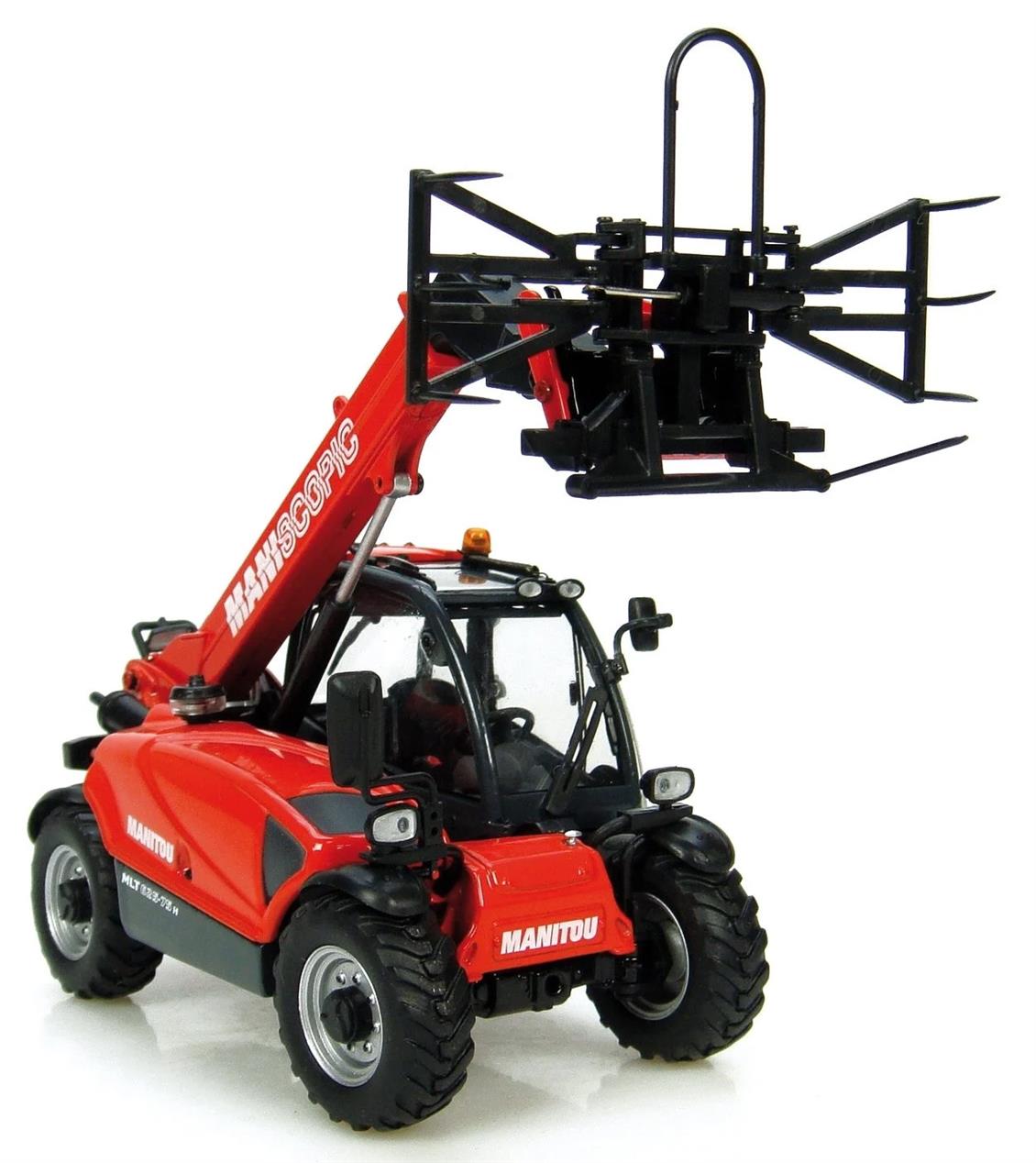 Universal Hobbies UH2925 1/32 Manitou MLT 625-75H Kepçeli Forklift, Sergilemeye Hazır Metal İş Makinası Modeli