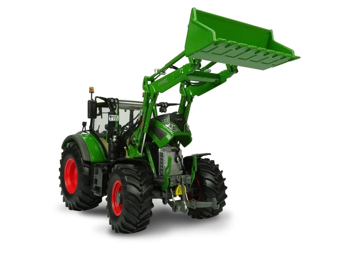Universal Hobbies UH4975 1/32 Fendt 722 Önden Kepçeli Traktör, Sergilemeye Hazır Metal Tarımsal Makina Modeli