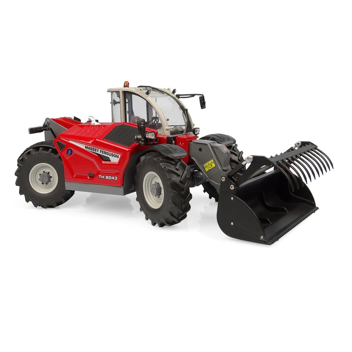 Universal Hobbies UH6342 1/32 Ölçek Massey Ferguson Teleskobik Kepçe, Sergilemeye Hazır Metal İş Makinası Modeli