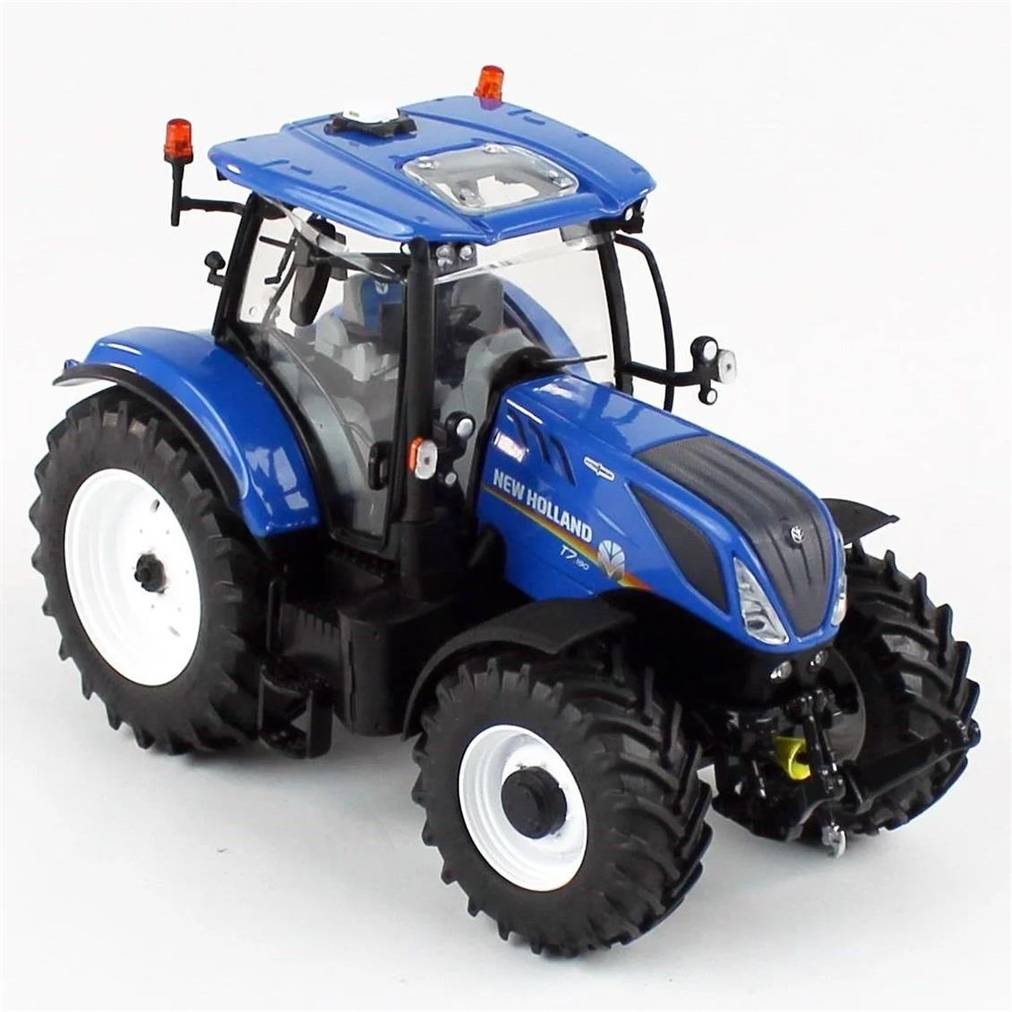 Universal Hobbies UH6363 1/32 New Holland T7.190 Otomatik Komutlu Traktör, Sergilemeye Hazır Metal İş Makinası Modeli