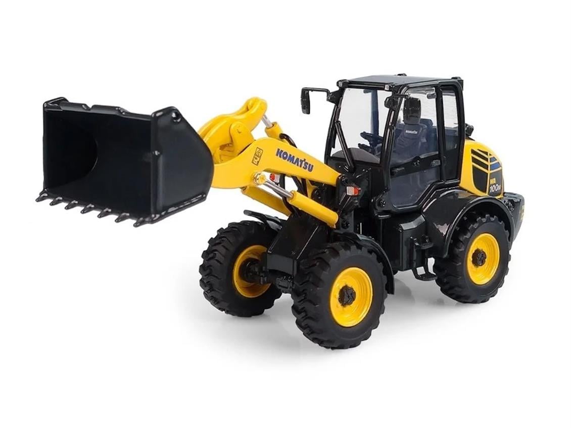 Universal Hobbies UH8145 1/50 Komatsu WA100M-8 Tekerlekli Loder, Sergilemeye Hazır Metal İş Makinası Modeli