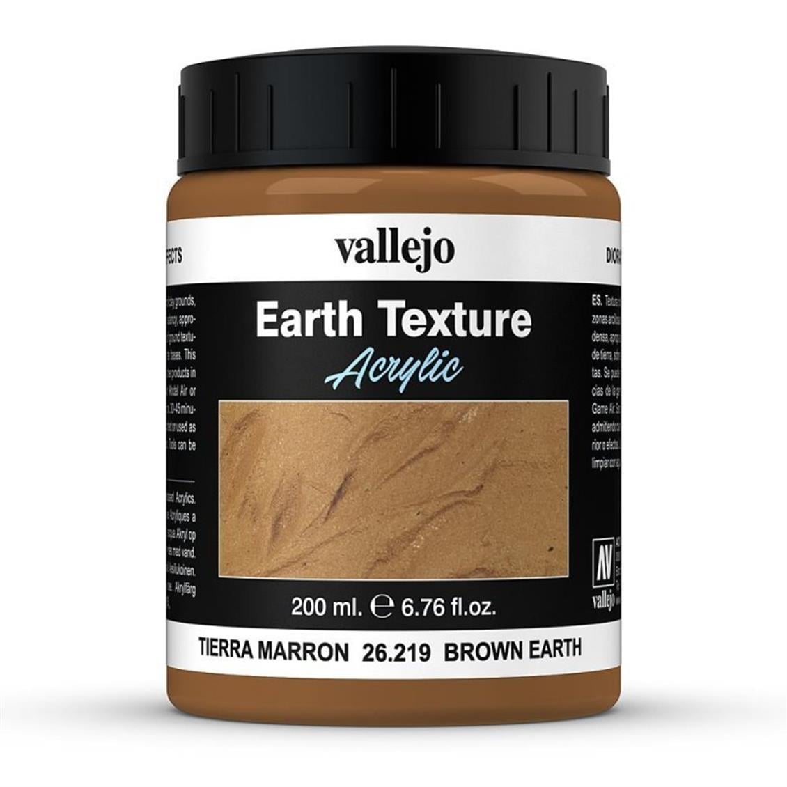 Vallejo 26219 200 ml. Brown Earth, DioramaToprak Dokusu Yapma Boyası