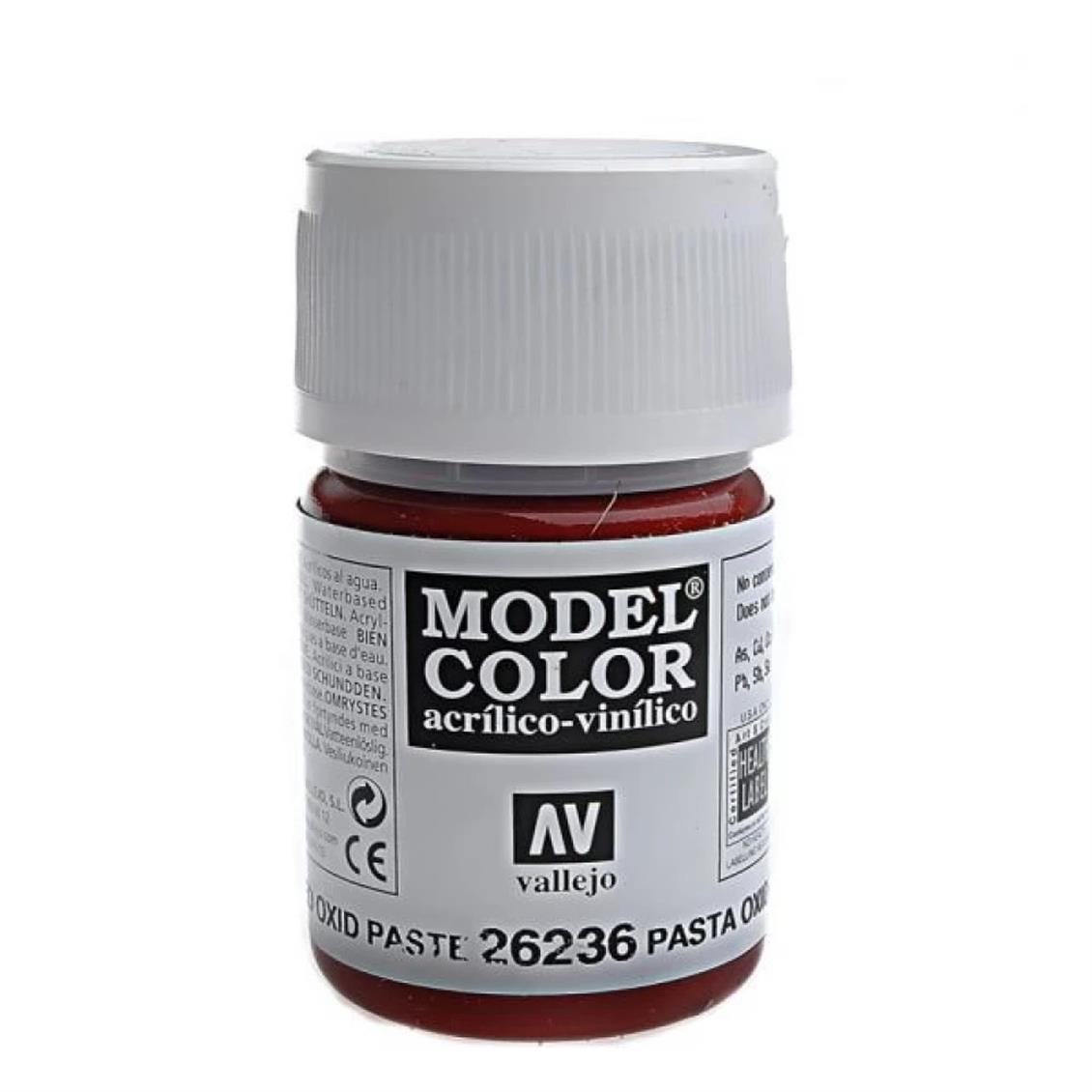 Vallejo 26236 30 ml. Kırmızı Oksit Pasta, Yüzey Dokusu