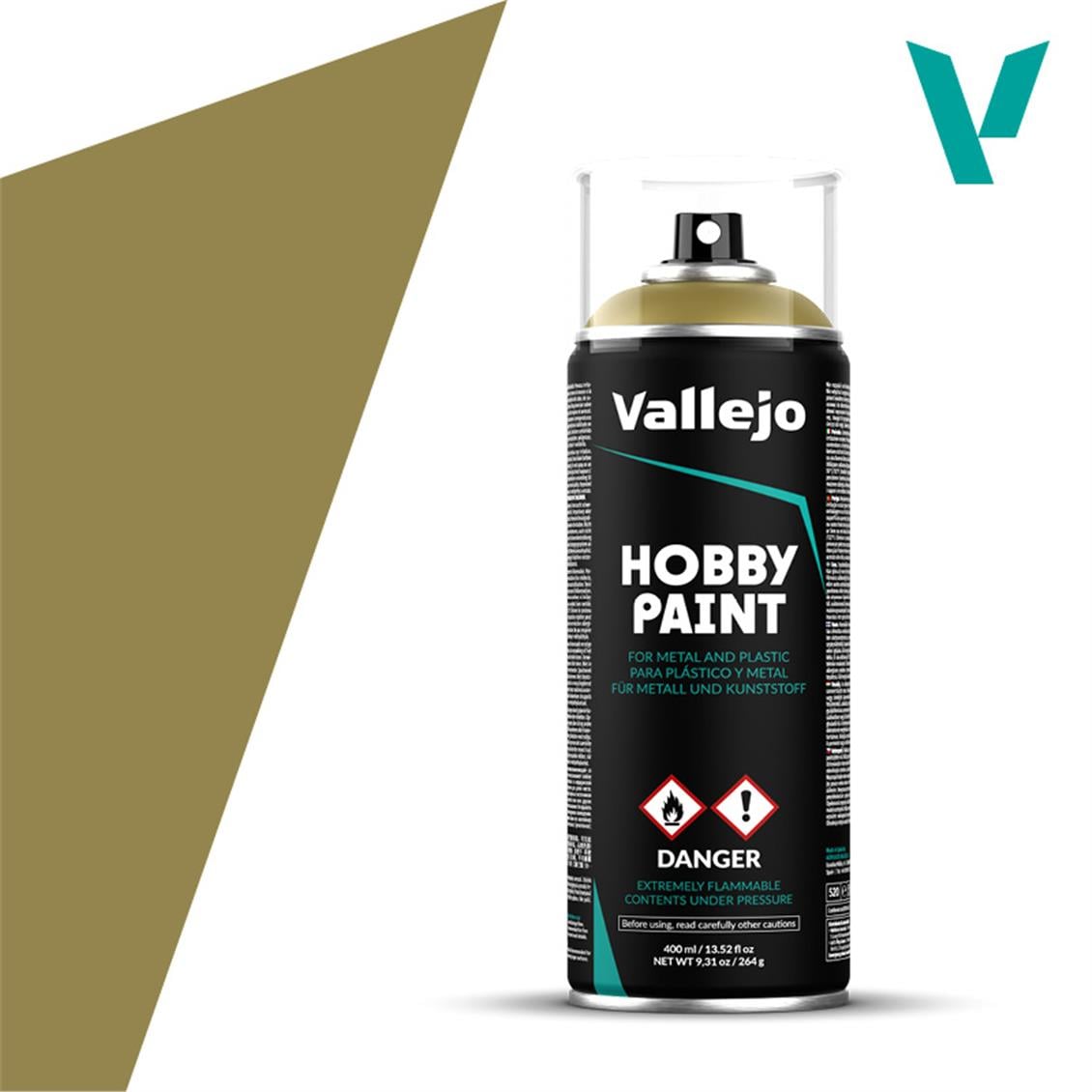 Vallejo 28001 400 ml. Panzer Yellow, Sprey Model Boyası