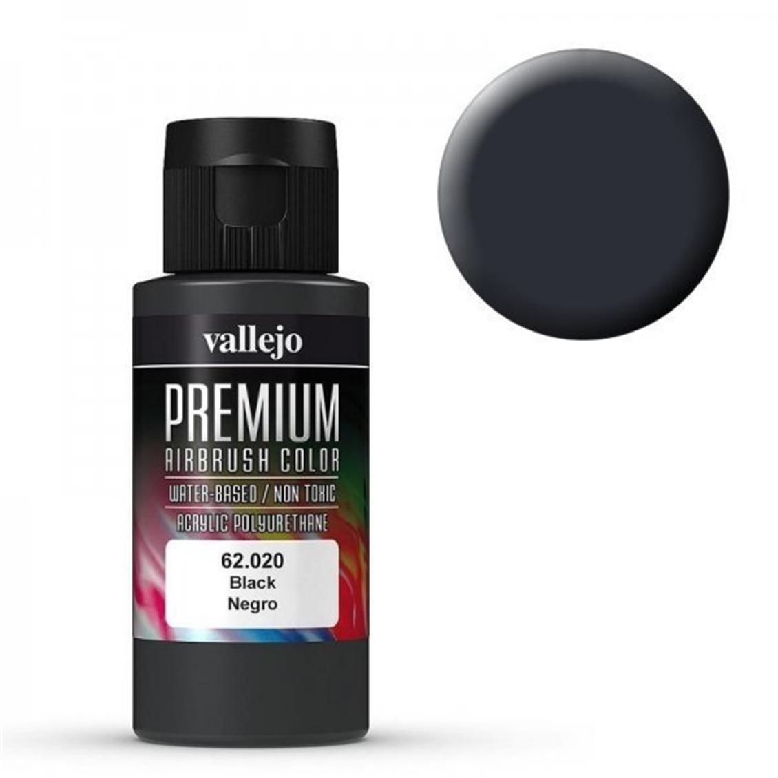 Vallejo 62020 60 ml. Dark, Opaque, Premium RC Color Serisi Model Boyası