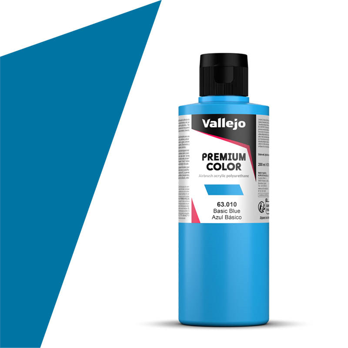 Vallejo 63010 200 ml. Basic Blue, Premium RC Color Serisi Model Boyası