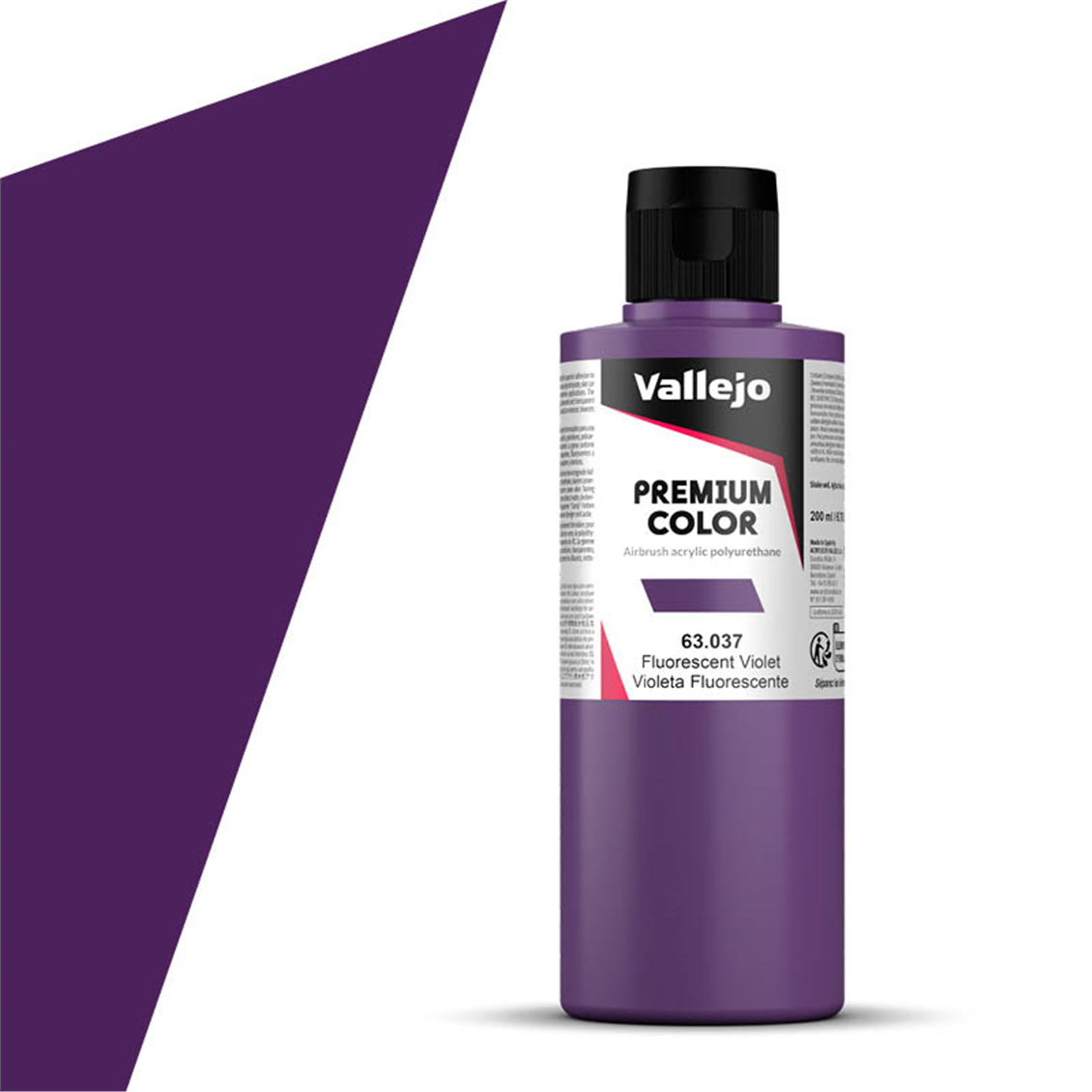 Vallejo 63037 200 ml. Violet Fluo, Premium RC Color Serisi Model Boyası